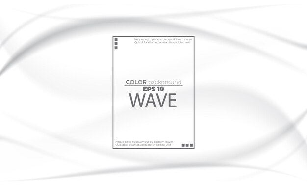 Resumen de fondo líquido blanco con composición de formas de degradado fresco fluido de ondas suaves