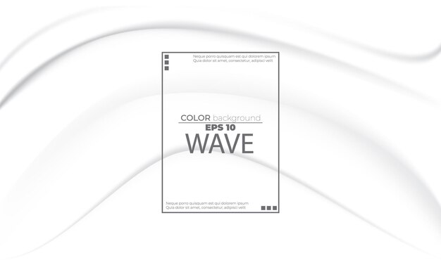Resumen de fondo líquido blanco con composición de formas de degradado fresco fluido de ondas suaves