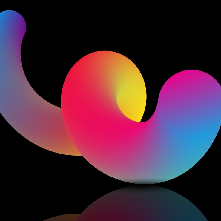 Vector gratuito resumen forma de fluido en 3d