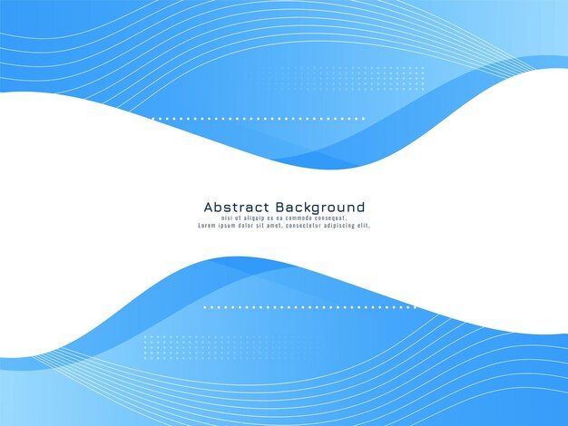 Resumen hermoso vector de fondo de diseño de onda azul