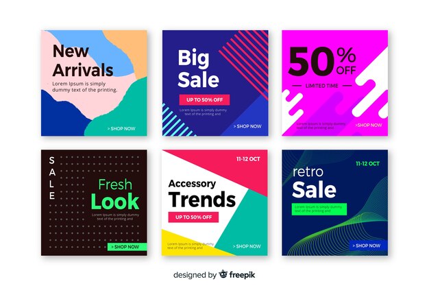 Vector gratuito resumen instagram sale post collection