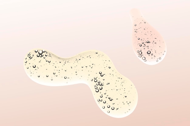Resumen macro de burbuja de aceite amarillo tiro vector líquido oro