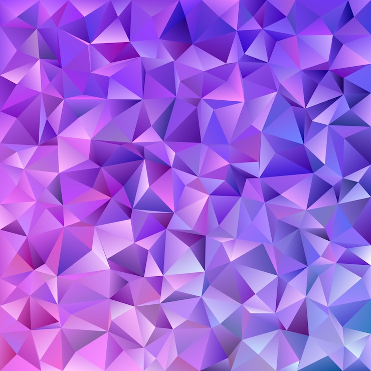 Vector gratuito resumen mosaico geométrico mosaico de fondo - gráfico vectorial de triángulos en tonos morados