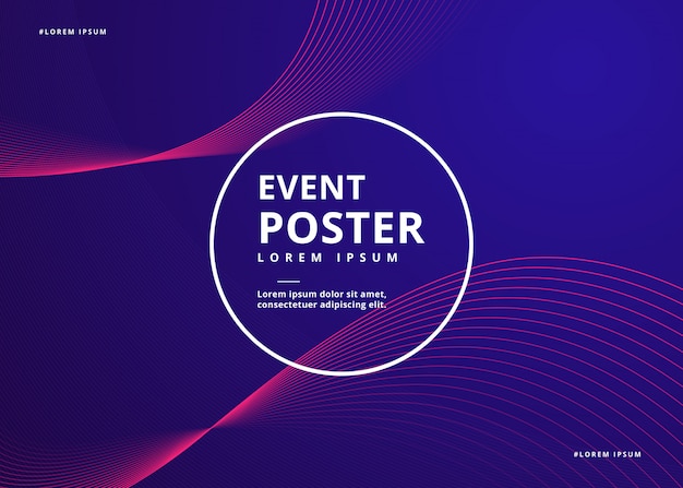 Vector gratuito resumen del póster del evento