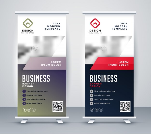 Resumen roll up banner standee para presentación de negocios