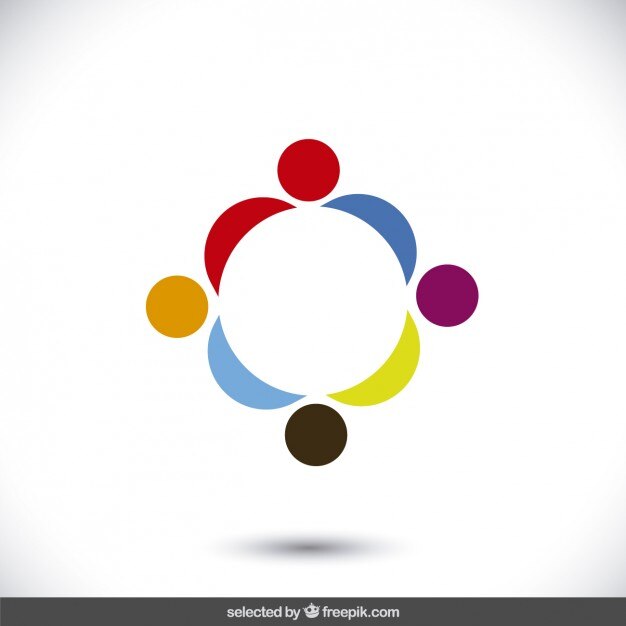 Resumen siluetas humanas logo