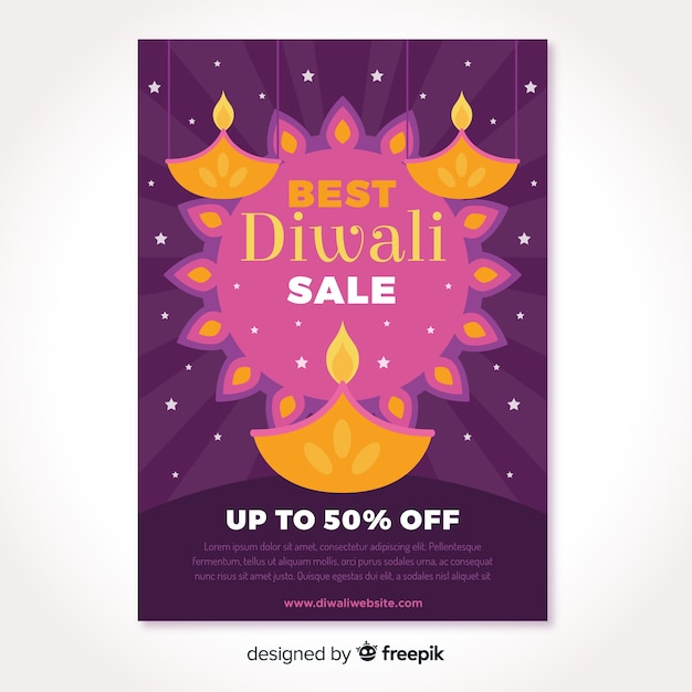 Resumen sol y velas folleto de venta de diwali