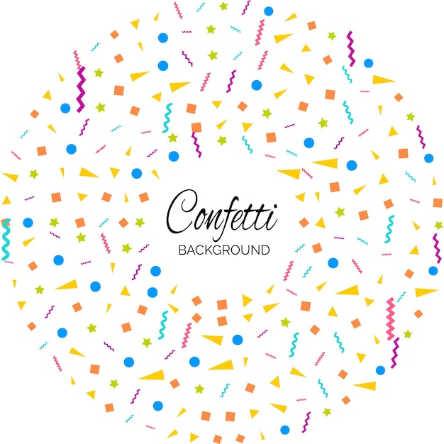 Resumen de vectores de fondo blanco con muchas piezas de confeti de colores diminutos que caen y cinta Carnaval Navidad o Año Nuevo decoración coloridos banderines de fiesta para el festival de cumpleaños