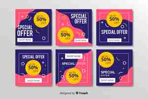 Vector gratuito resumen venta instagram post collection