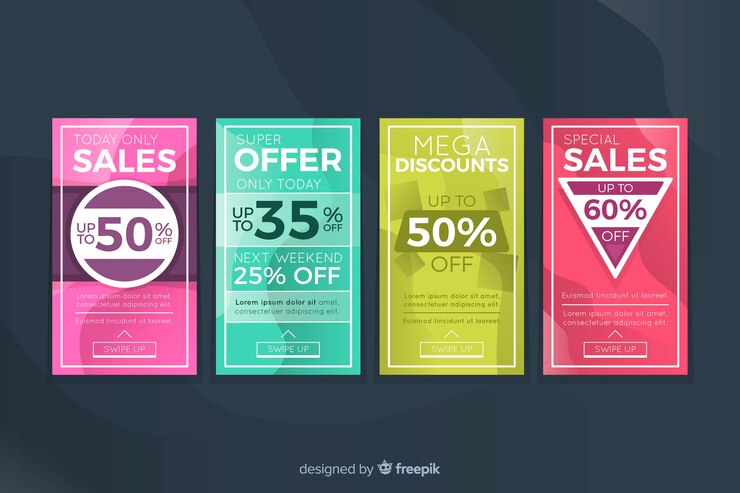 Vector gratuito resumen venta instagram story collection