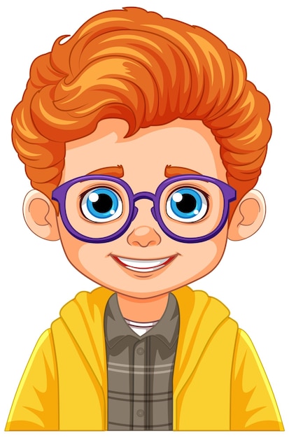 Retrato de un niño con cabello naranja y ojos azules