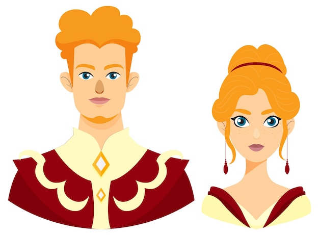 Retrato del príncipe y la princesa reales