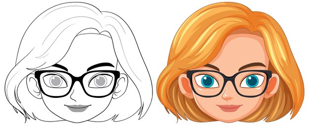 Retratos de mujeres coloridos y monocromáticos