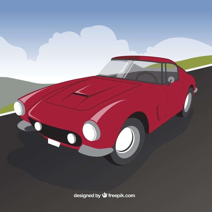Vector gratuito retro coche