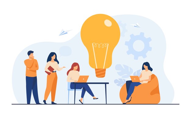 Reunión del equipo empresarial en la oficina o espacio de trabajo conjunto
