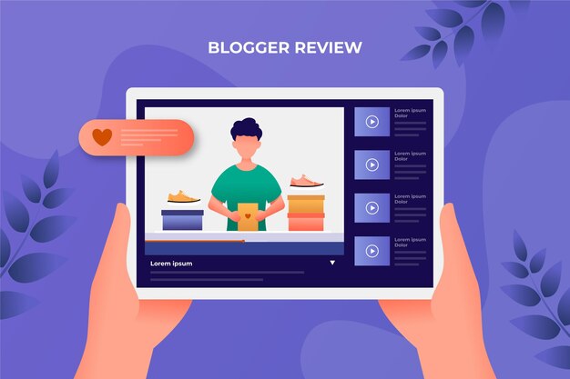 Revisión de Blogger en tableta