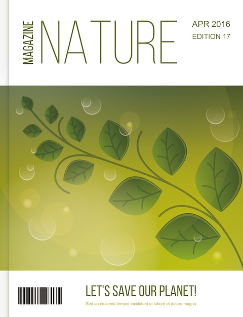 Revista de naturaleza de rama con hojas