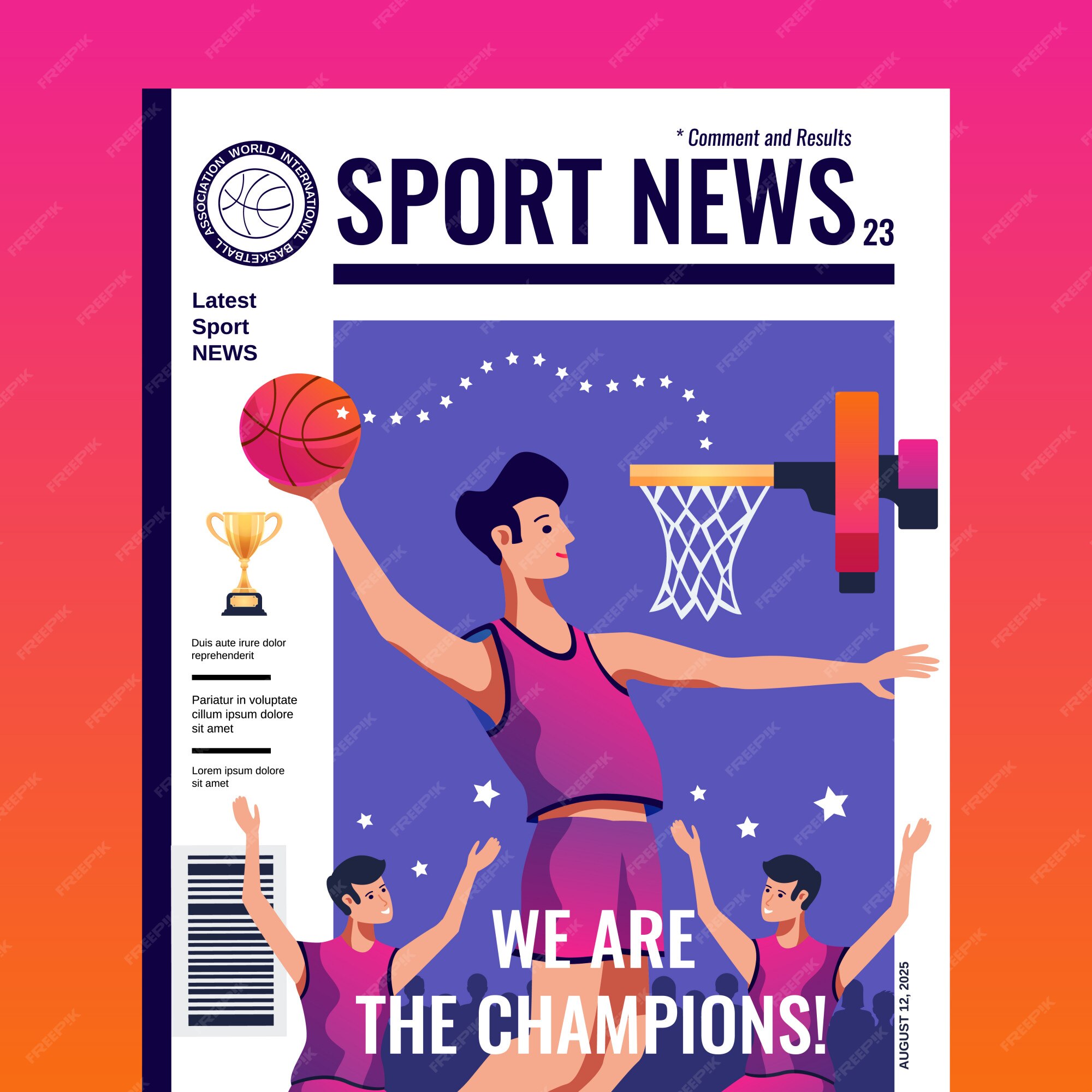 Revista de portada de sport news | Vector Gratis