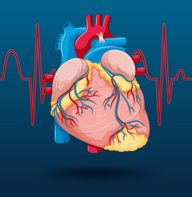 Órgano interno humano con corazón