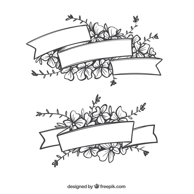Ribbons con elementos naturales 
