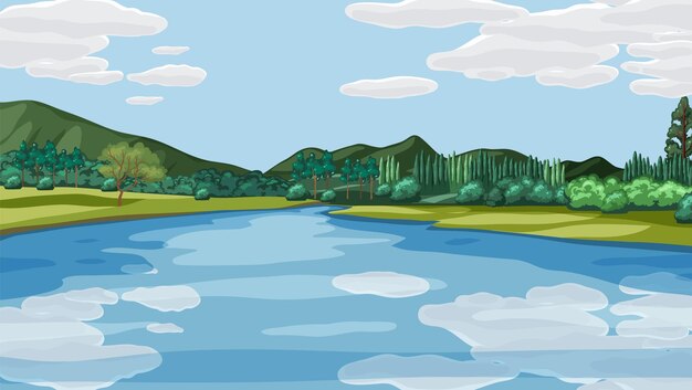 río que fluye a través del paisaje de la naturaleza