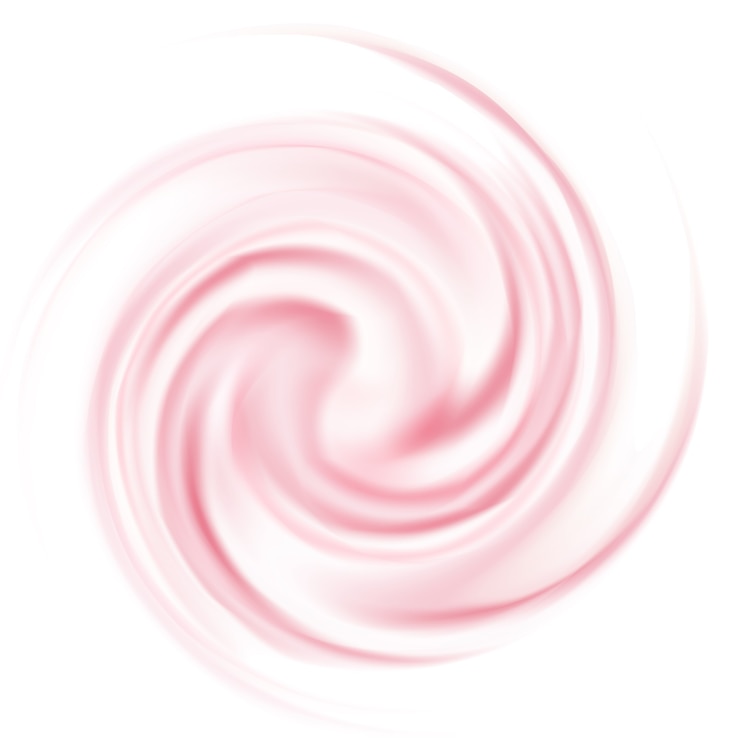 Vector gratuito rizo de crema de yogur aislado