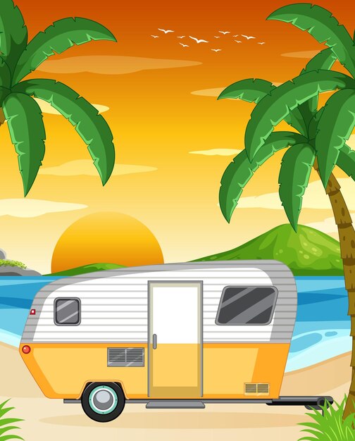 Road trip vacaciones de verano en la playa
