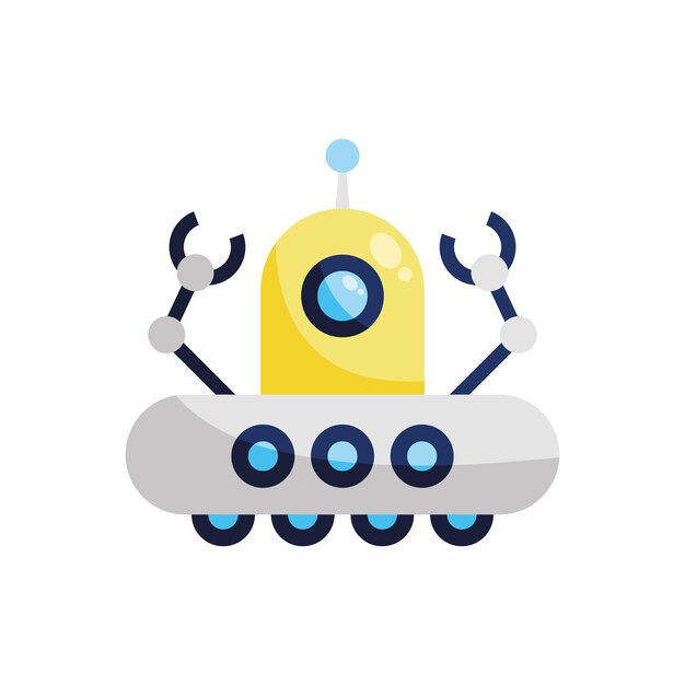 robot ai con brazos y ruedas