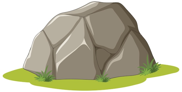 Roca aislada en dibujos animados de la naturaleza