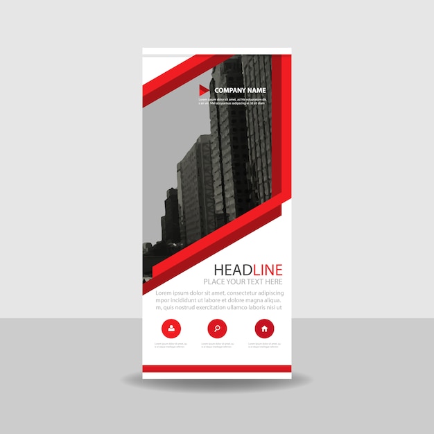 Roll up banner creativo rojo