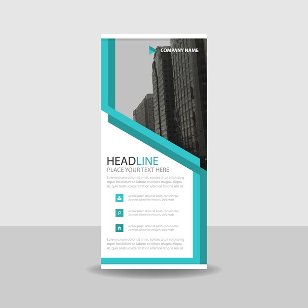 Roll up banner creativo turquesa