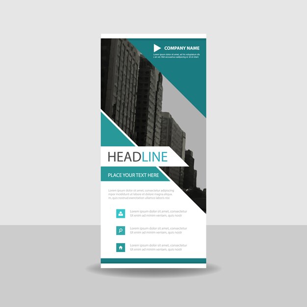 Roll up banner moderno verde