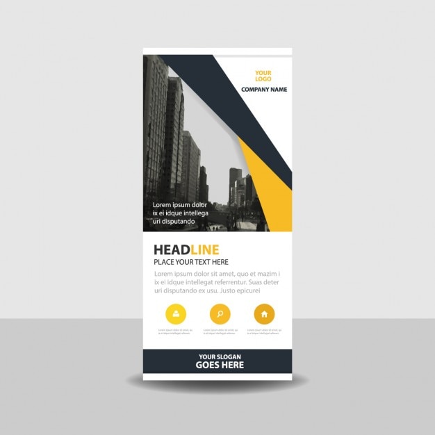 Roll up, color amarillo y negro