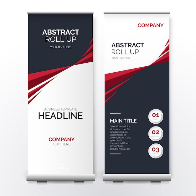 Roll up moderno con formas abstractas