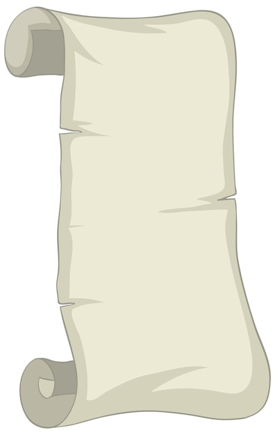 Rollo de papel viejo en blanco aislado