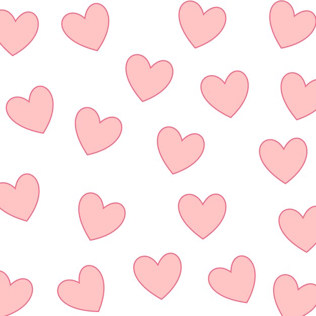 Romántico patrón de corazón telón de fondo para el diseño de papel de embalaje