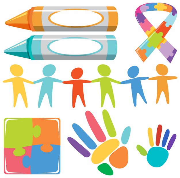 Rompecabezas de colores en diferentes formas