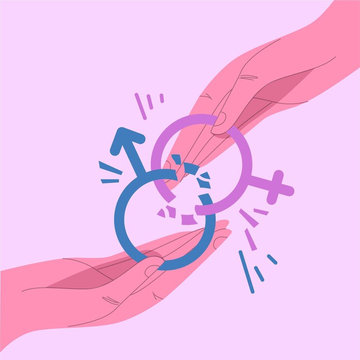 Vector gratuito romper las normas de género concepto ilustrado