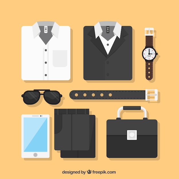 Vector gratuito ropa de hombre elegante