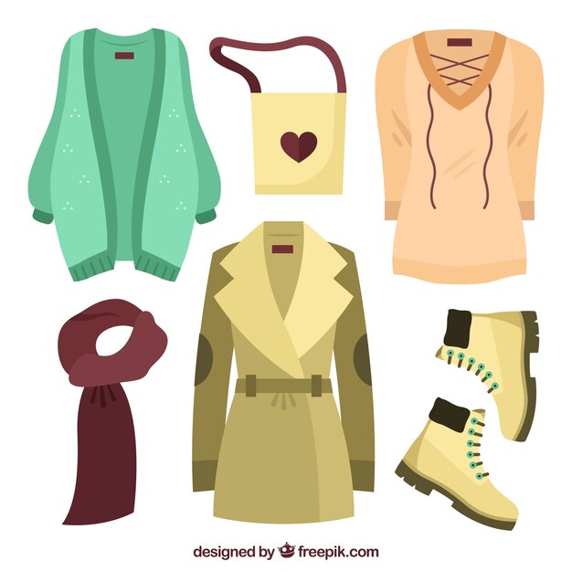 Ropa de invierno flat para mujeres