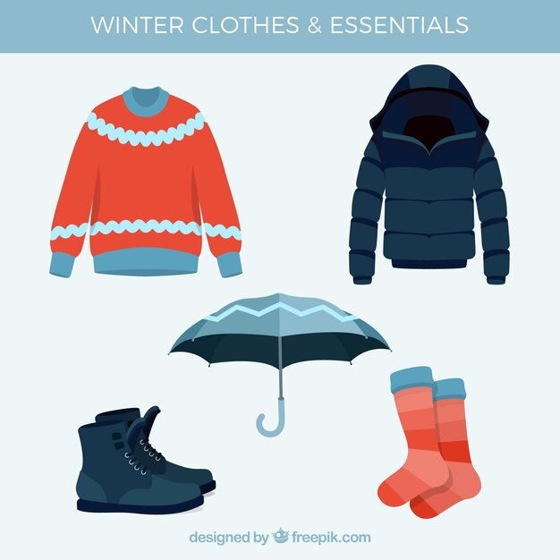Ropa de invierno flat