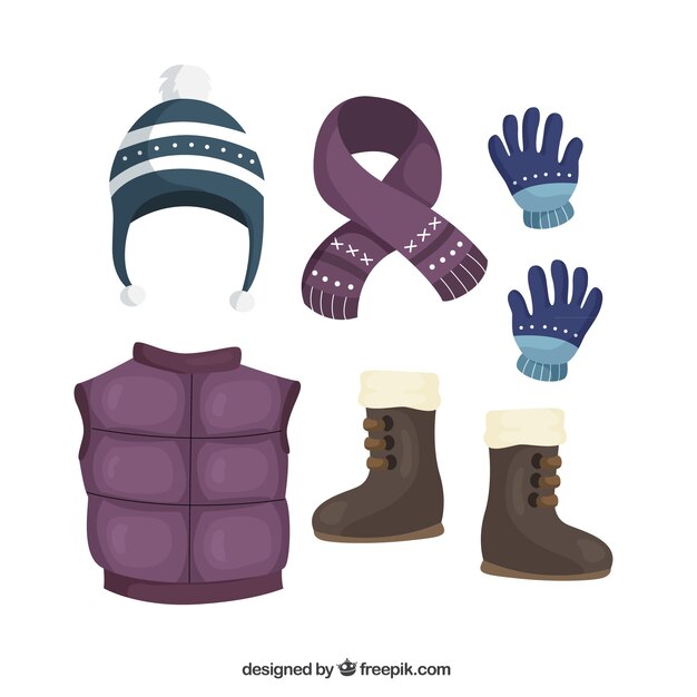 Ropa de invierno morada