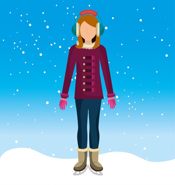 Ropa de moda de invierno y accesorios.