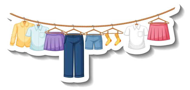 Ropa tendida en el tendedero