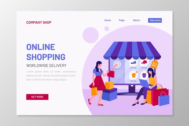 Ropa en venta página de inicio de compras en línea