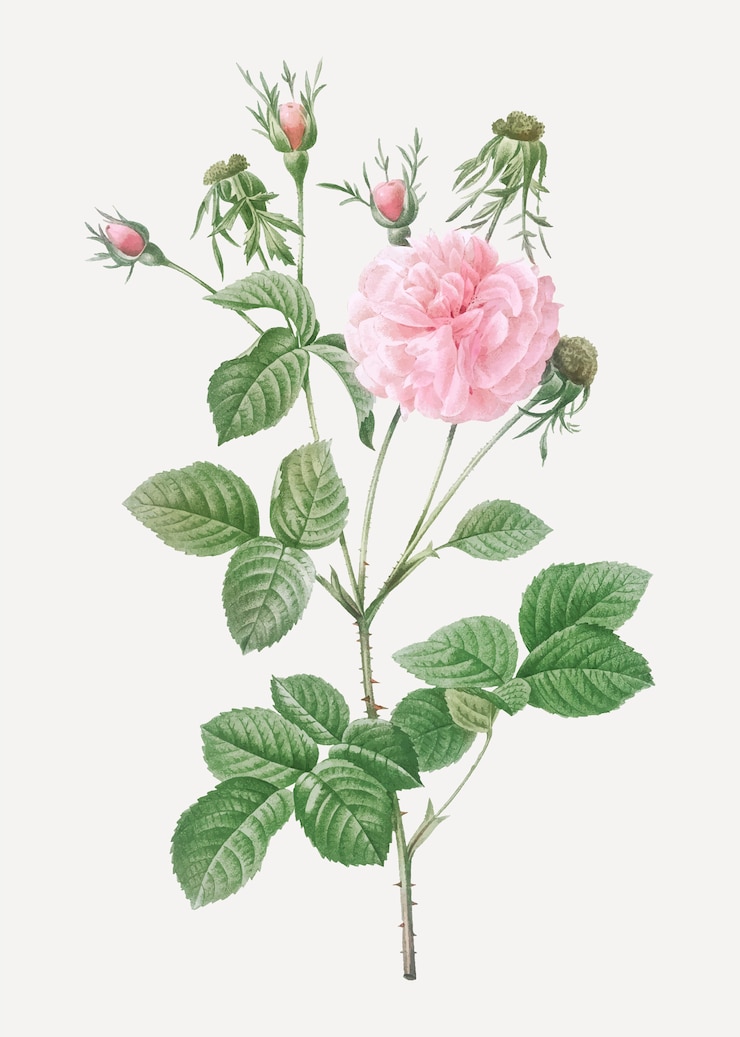 Vector gratuito rosa rosa agatha