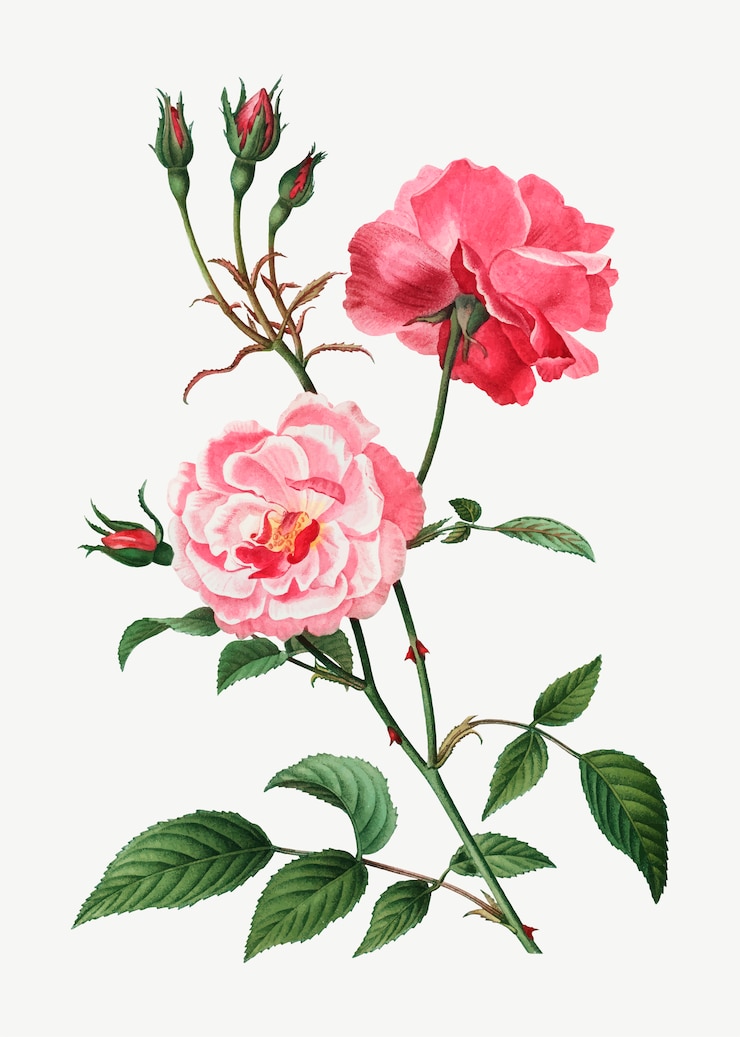 Vector gratuito las rosas rosadas
