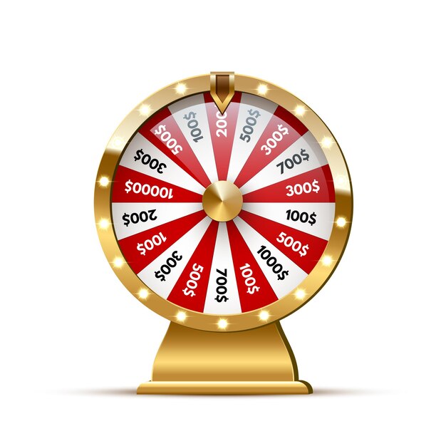 Rueda de la fortuna del casino Número de la suerte brillante dorado Ruleta giratoria Plantilla de diseño de concepto de pasatiempo de entretenimiento de la industria del juego de la aplicación móvil del sitio web de la sala de póquer en línea