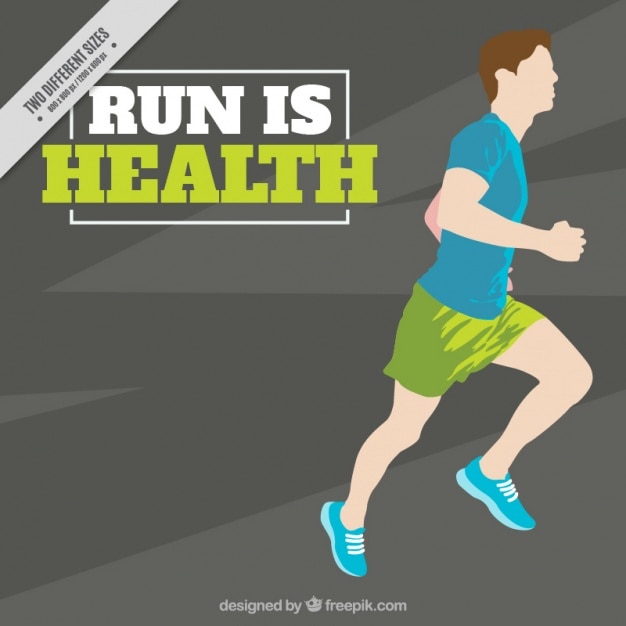 Vector gratuito el running es salud