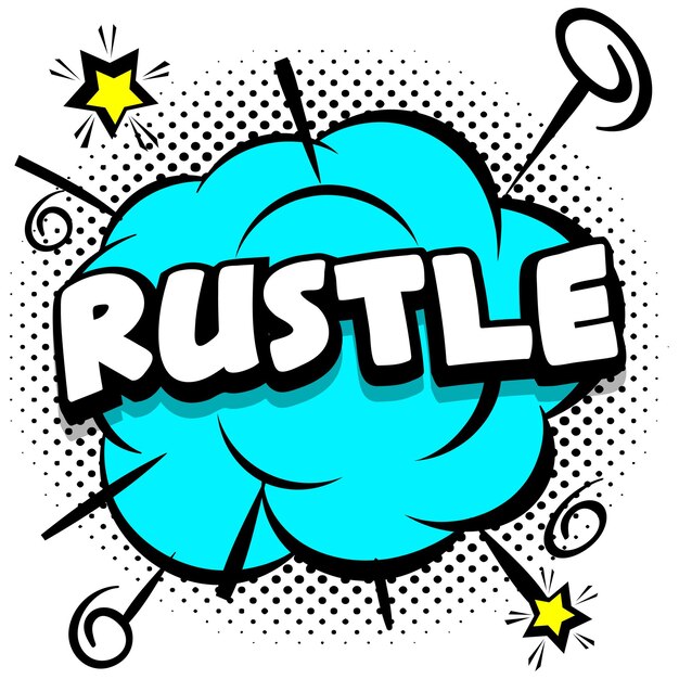 Rustle Comic plantilla brillante con burbujas de discurso en marcos coloridos